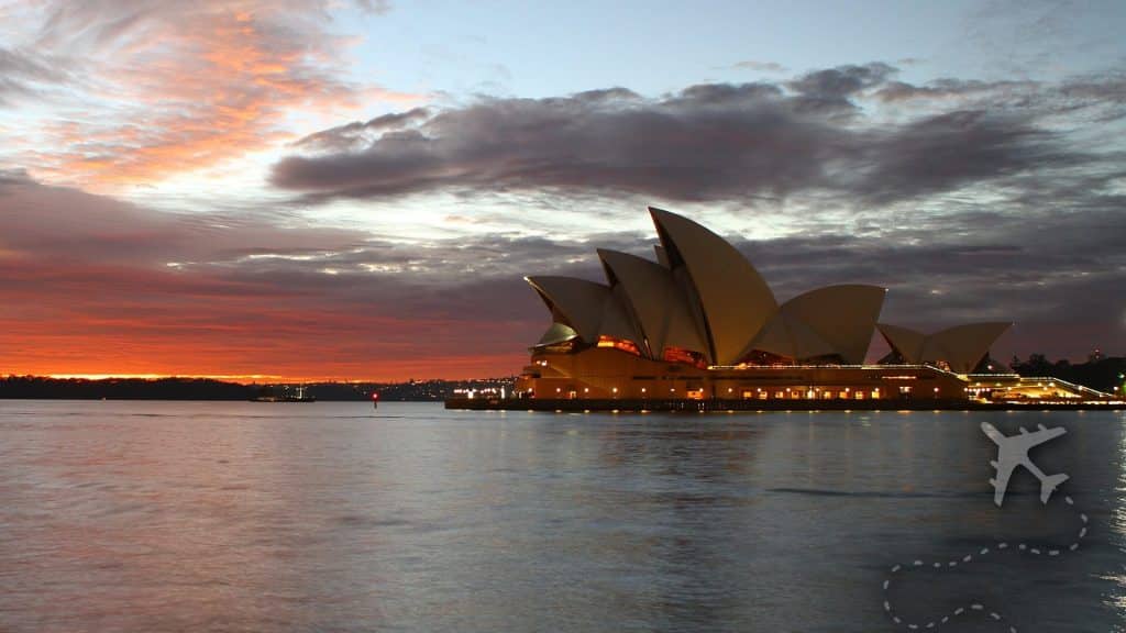 Sydney Opera House just before Sunrise