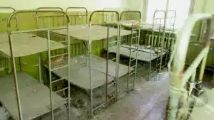 Abandoned elementary school in the Chernobyl Exclusion Zone
