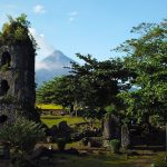 Cagsawa Church (foreground) and Mayon Volcano (background)