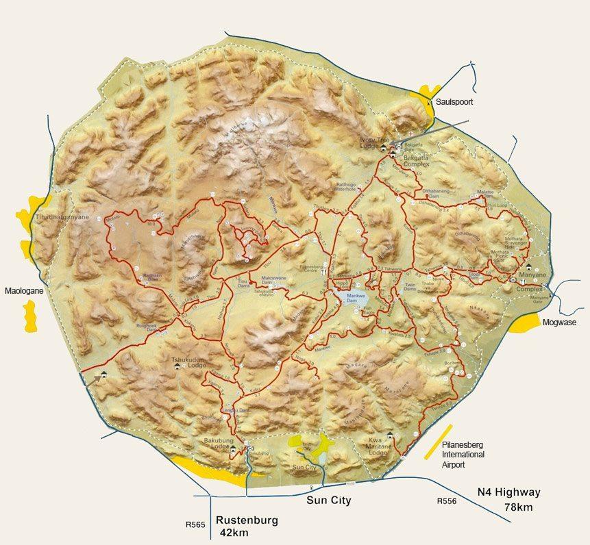 Pilanesberg park map