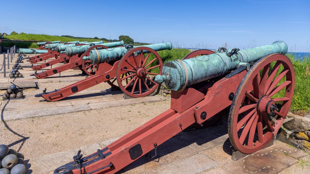 Canons at Kronborg Castle in Denmark.